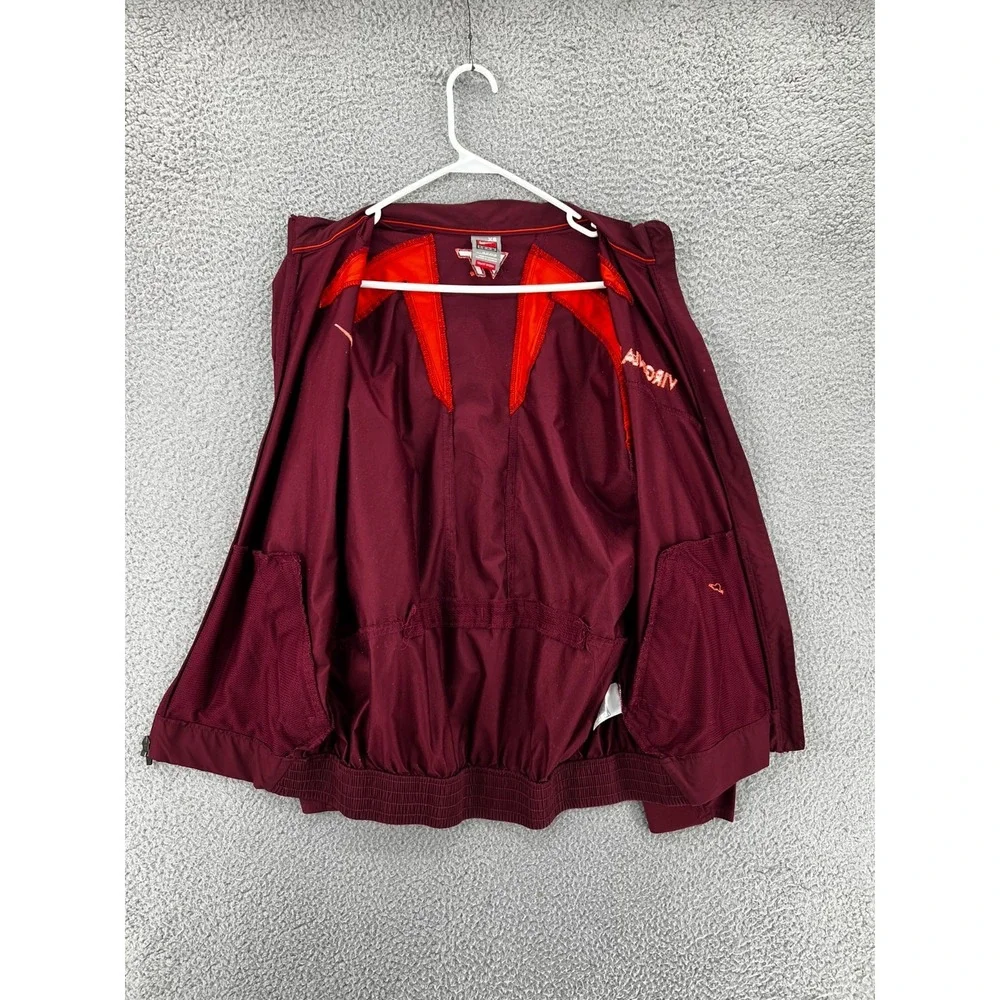 Vintage Y2k Nike Virginia Tech Hokies Basketball Full Zip Jacket Adult XS Maroon